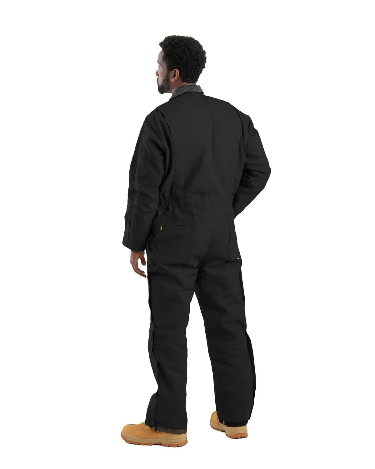 Berne Apparel Mens Heritage Duck Insulated Black 100% Cotton Work Coverall