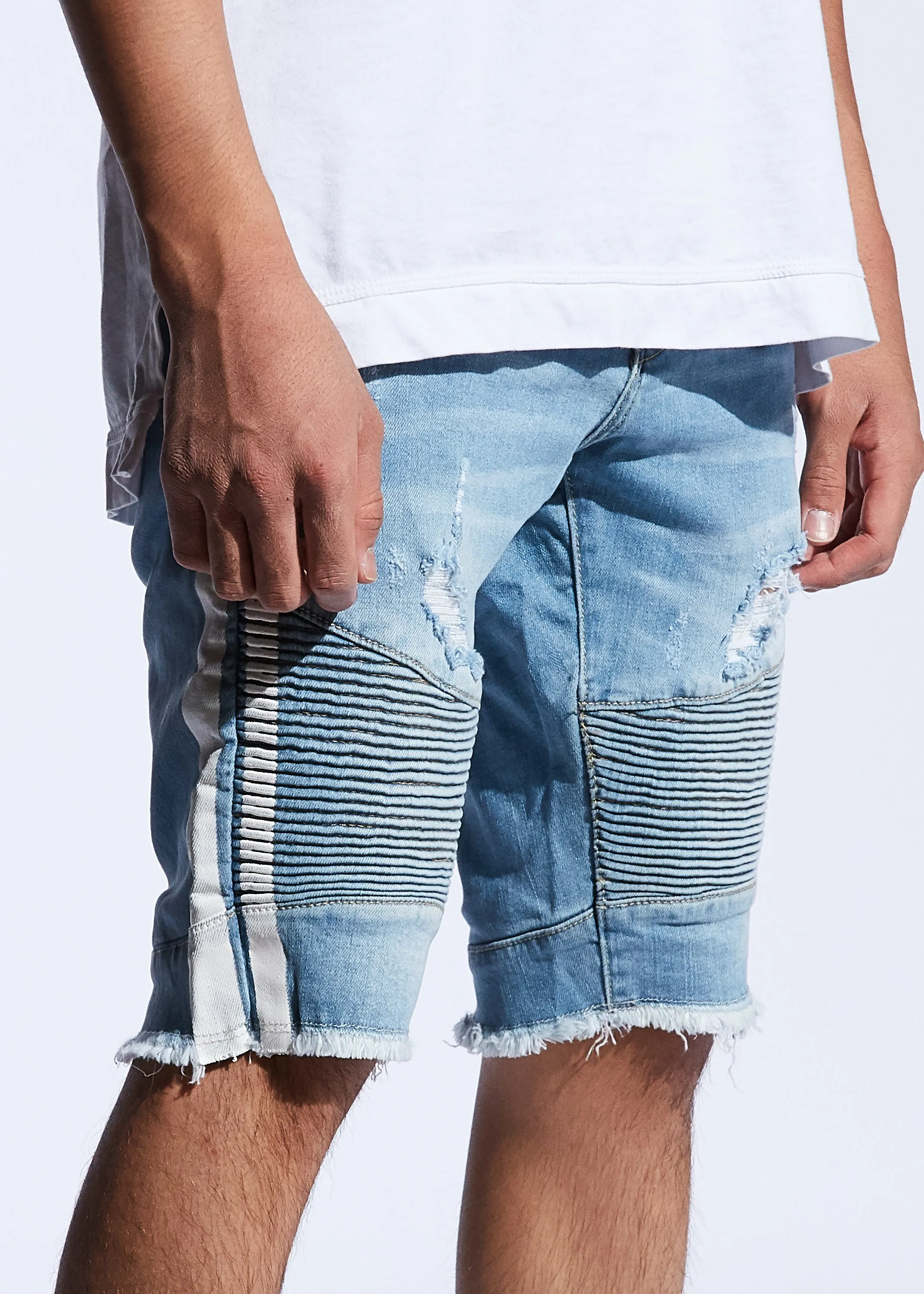 Bolt Biker Shorts (Blue/White)