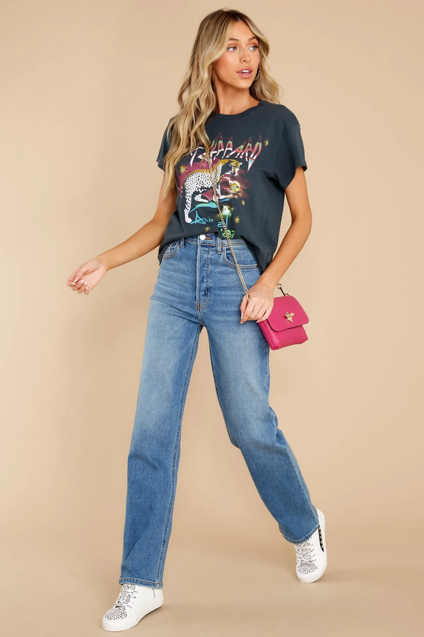 Def Leppard Animals '87 Vintage Black Tour Tee