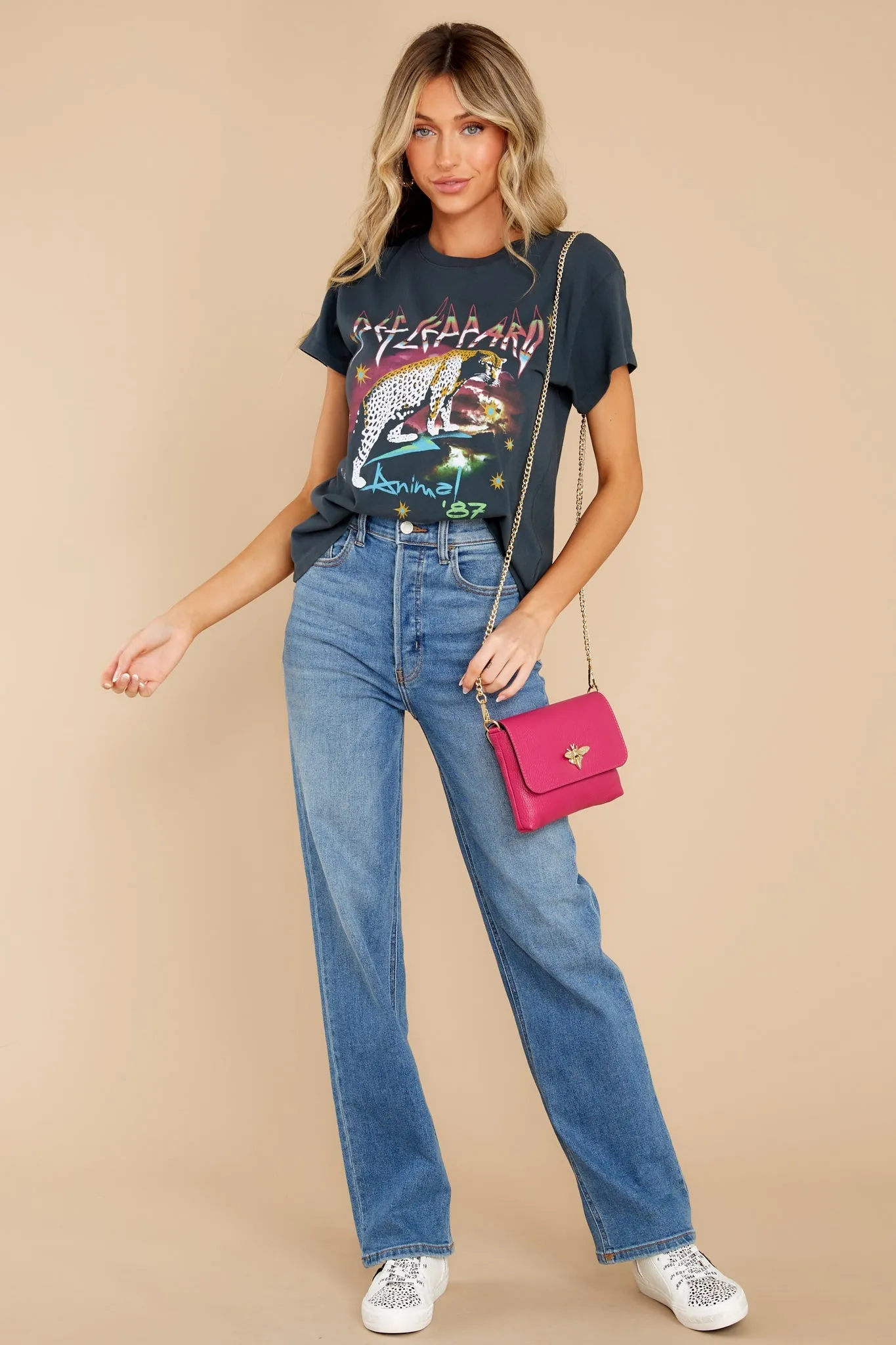 Def Leppard Animals '87 Vintage Black Tour Tee
