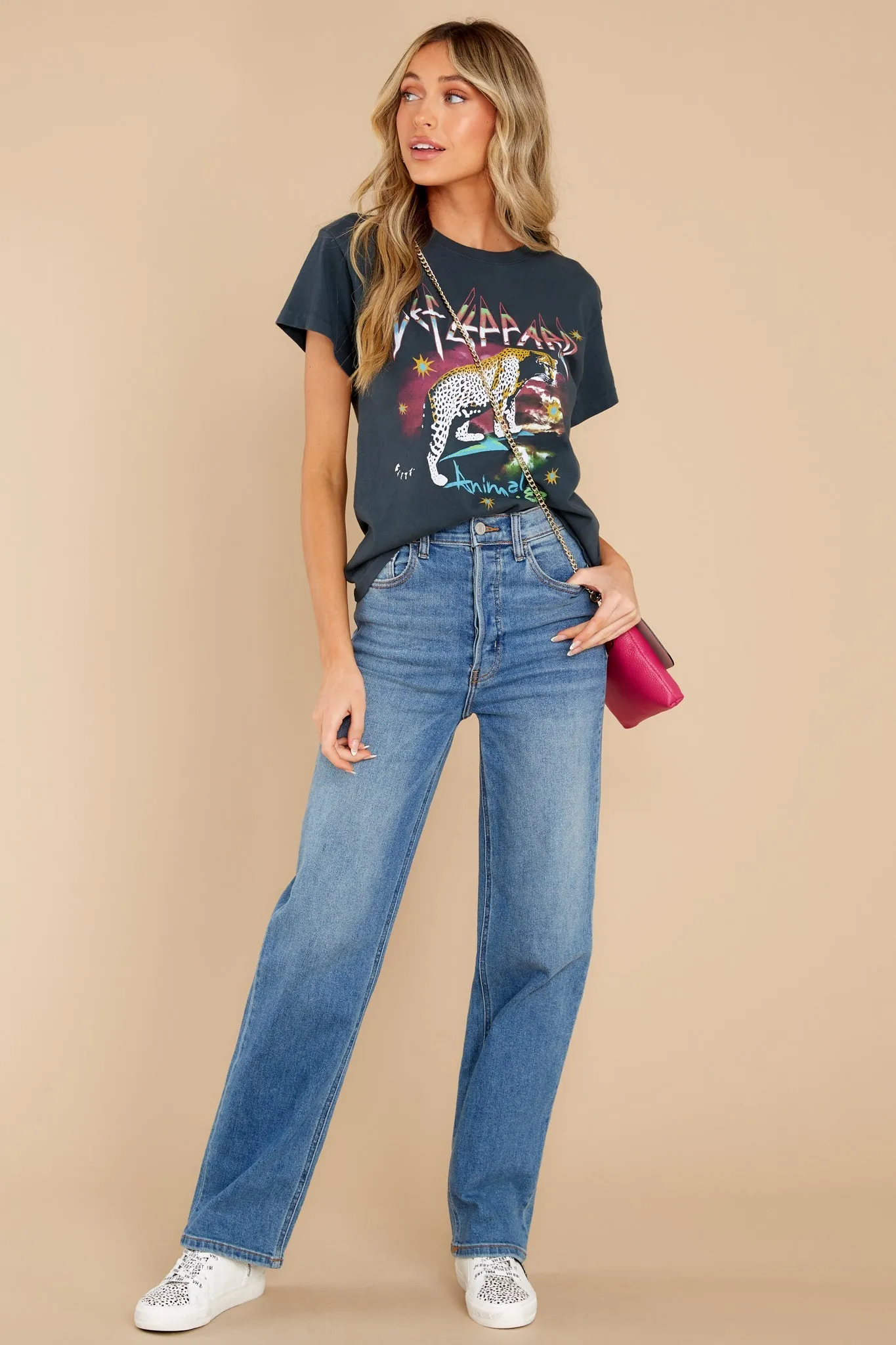 Def Leppard Animals '87 Vintage Black Tour Tee