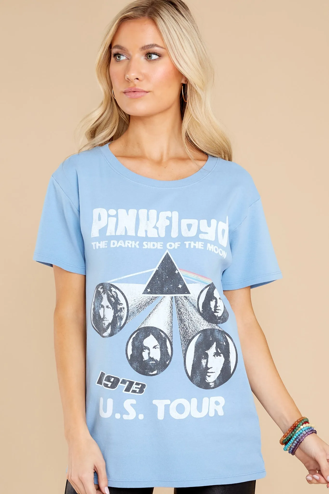 Eclipsed By The Moon Light Blue Tee