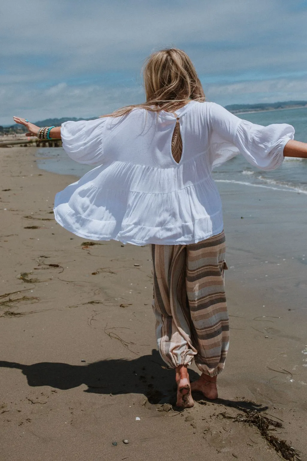 In The Clouds Tunic Top - Off White