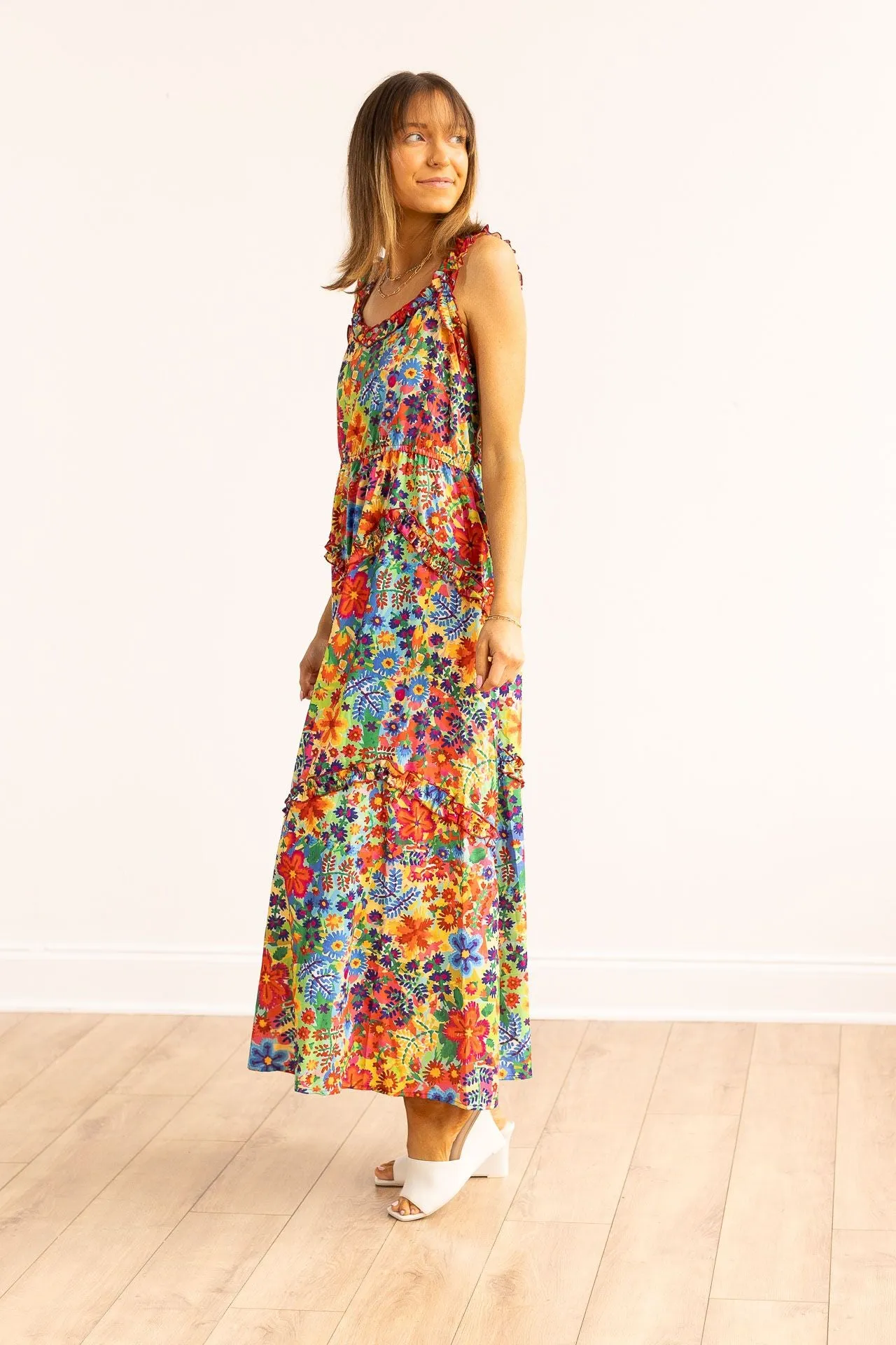 Island Breeze Sleeveless Maxi Dress