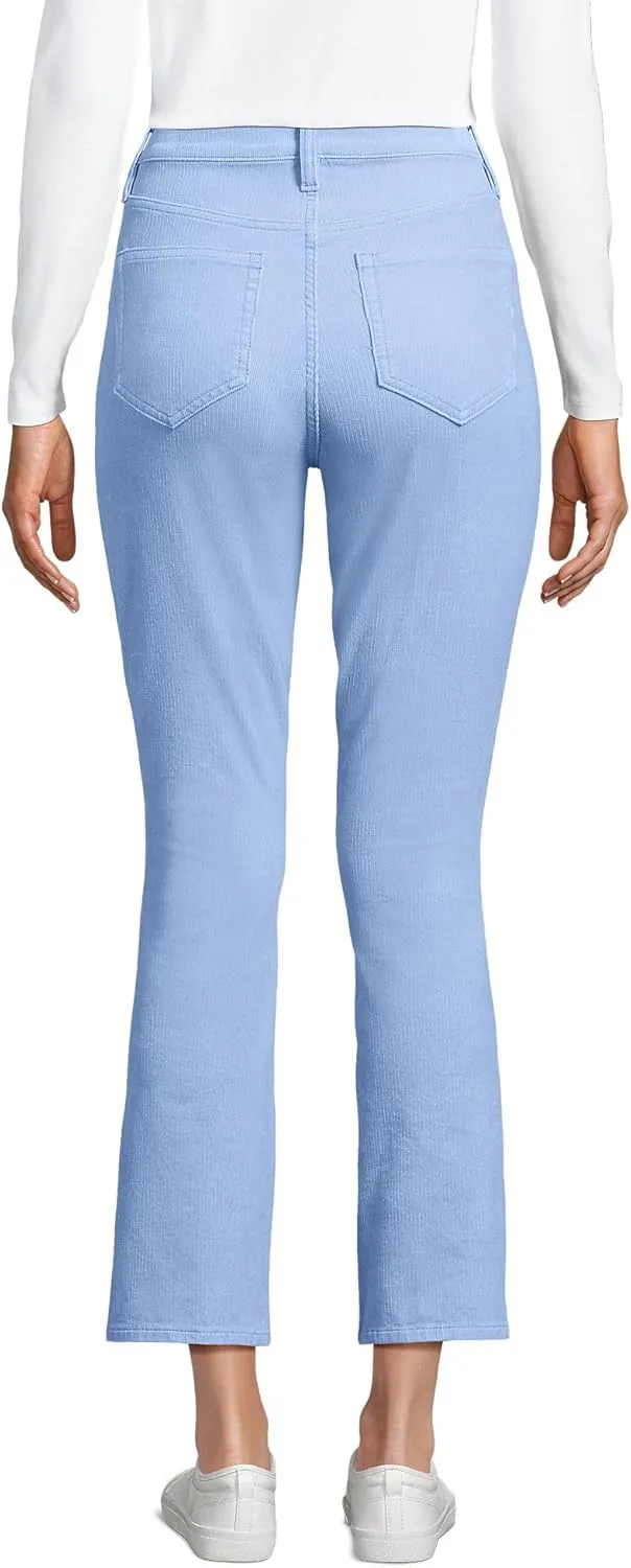 Lands' End Women's High Rise Corduroy Kick Crop Pants
