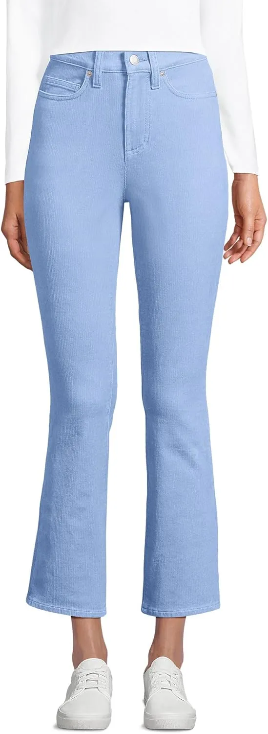 Lands' End Women's High Rise Corduroy Kick Crop Pants