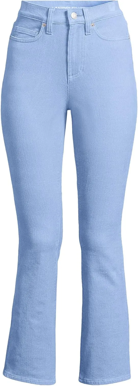 Lands' End Women's High Rise Corduroy Kick Crop Pants