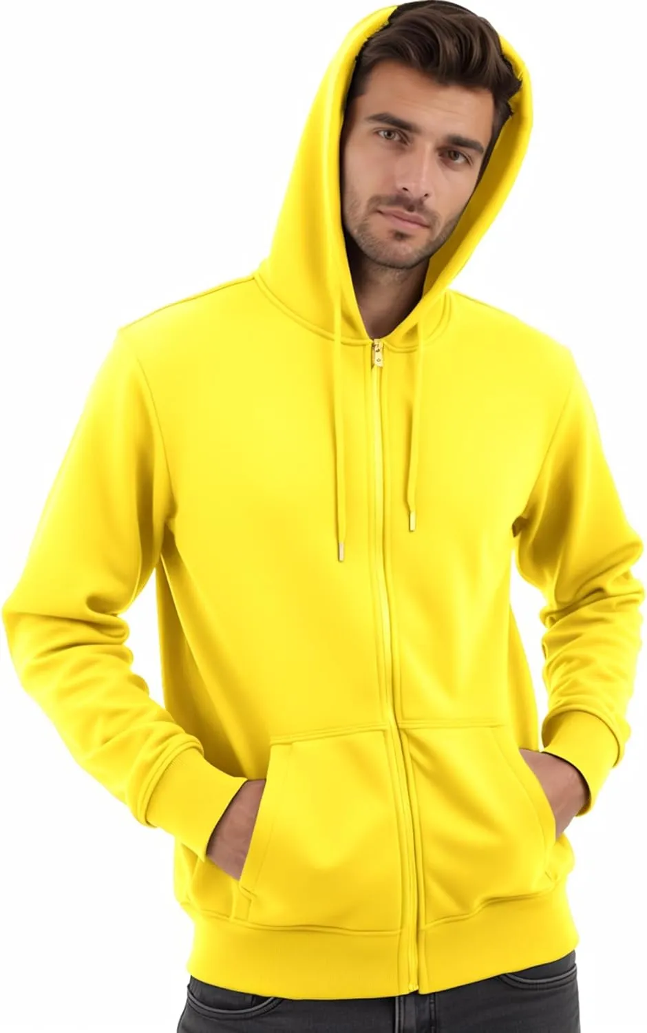Men's Full Zip Hoodie Fleece Long Sleeve Hooded Sweatshirt Pullover Men Lightweight Athletic Hoodies