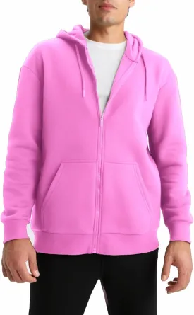 Men's Full Zip Hoodie Fleece Long Sleeve Hooded Sweatshirt Pullover Men Lightweight Athletic Hoodies