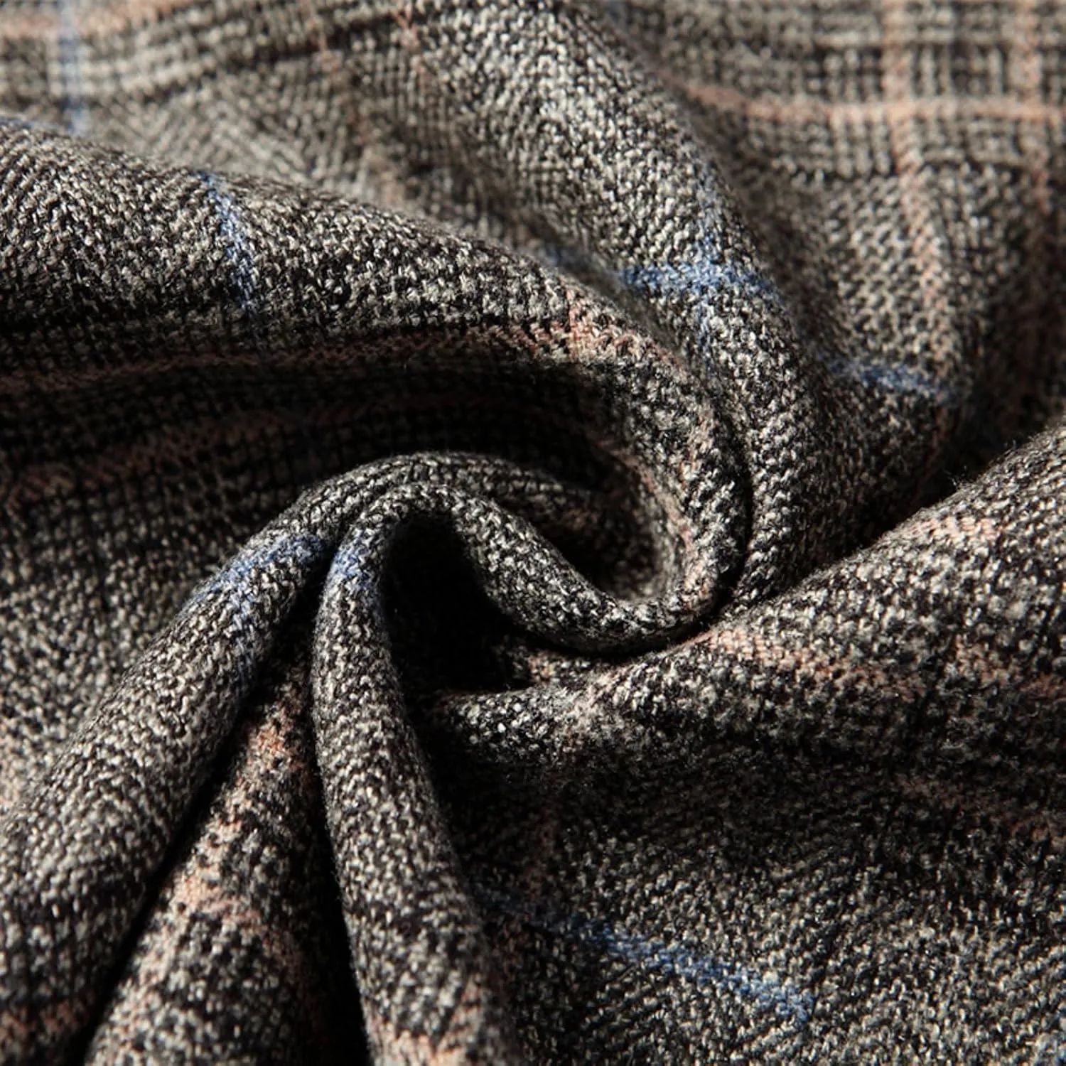 Mens Plaid Blazer Dinner Blazer Two Button Business Suit Jacket Casual Slim Fit Checkered Blazer for Men Wedding