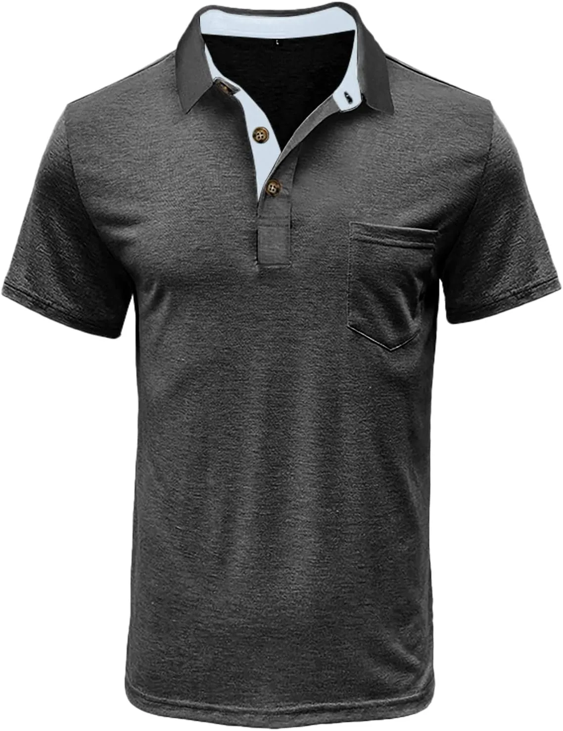 SEGANUP Men's Fashion Polo Shirts Short Sleeve Casual Cotton Golf Shirts Moisture Wicking Polo Shirt with Pocket
