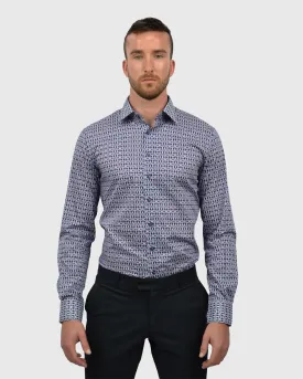 VINCENT & FRANKS S183638123B PURPLE LIBERTY PRINT SLIM SC SHIRT